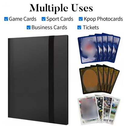 Trading Card Binder - 160/360/480 Capacity Side-Loading PP Card Holder Album for Gaming Cards