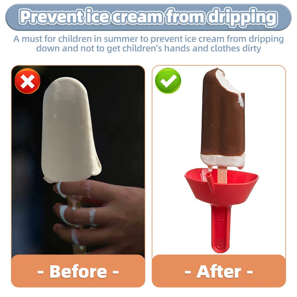 Kids' Mess-Free Popsicle Rack with Straw: Drip-Proof Ice Cream Holder for No-Mess Frozen Treats