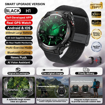 2025 Xiaomi GPS Sports Smartwatch — Waterproof Fitness Tracker with Bluetooth Call & 650mAh Battery for Men & Women