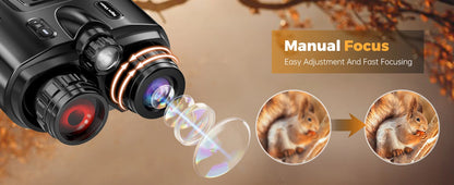 4K Night Vision Binoculars with 8X Digital Zoom – 5000mAh Rechargeable Infrared Goggles for Hunting & Surveillance