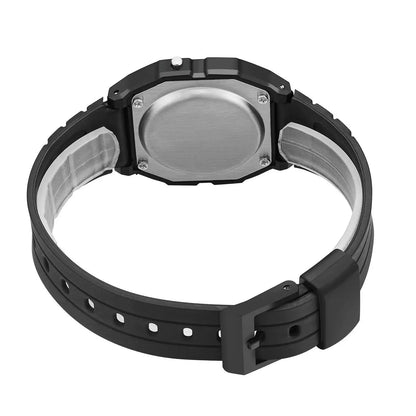 Men's Sport LED Digital Watch - Small Square Dial with Silicone Band, Casual Electronic Wristwatch