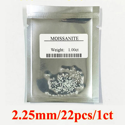 1CT Lab-Grown Moissanite Diamonds – D Color VVS1 Loose Gemstones, Full Size 0.7mm-20mm