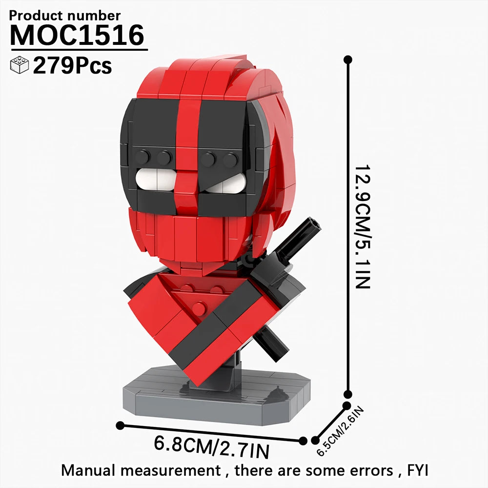MOOXI Movie Series MOC BrickHeadz Building Blocks Set – DIY Educational Toy for Kids