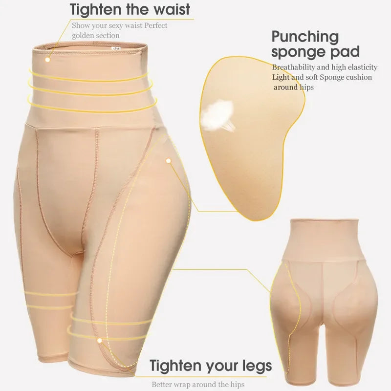 YBFDO Women’s Butt Lifter Shapewear Panties, Hip Enhancer Push Up Body Shaper with Pads, Sexy Sculpting Underwear