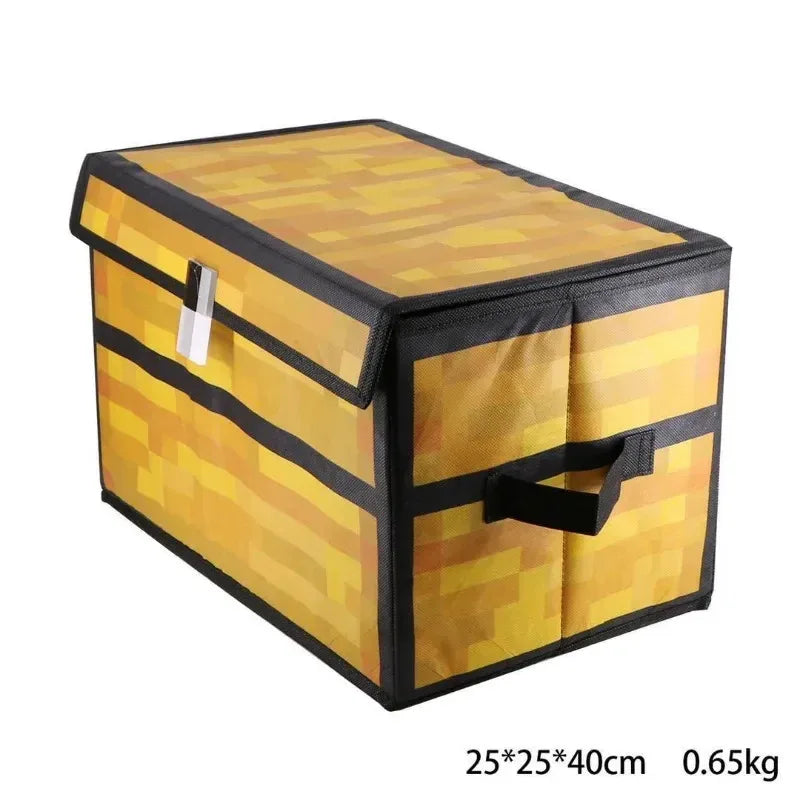 Minecraft-Inspired Large Chest Storage Box – Foldable Dustproof Organizer for Clothes, Blankets & Home Decor
