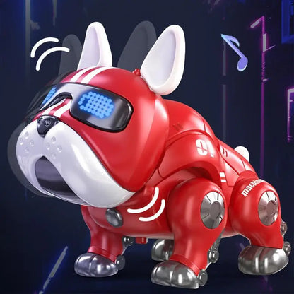 Dance & Music Bulldog Robot Toy - Intelligent Interactive Dog with Lights for Kids & Early Learning