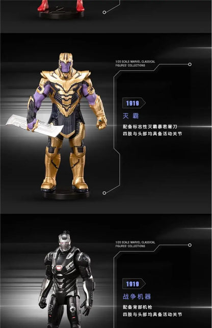 ZD Toys Avengers Legends Action Figures – Iron Man, Spider-Man, Thor, Captain America, Thanos, Hulk, War Machine Gift Set