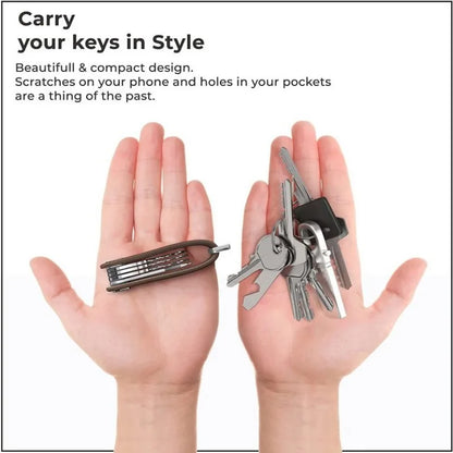 Creative Leather Keychain Wallet: Pocket-Sized Key Management and Storage Device - Car Key Bag with Chain Holder, Essential Key Wallet Collector