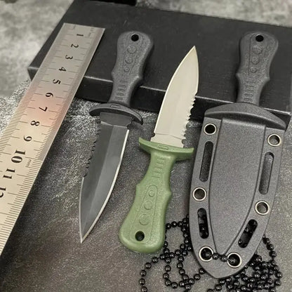 New Outdoor Camping Stainless Steel Knife – EDC High Hardness, Sharp Fruit Knife for Wilderness Survival & Self-Defense
