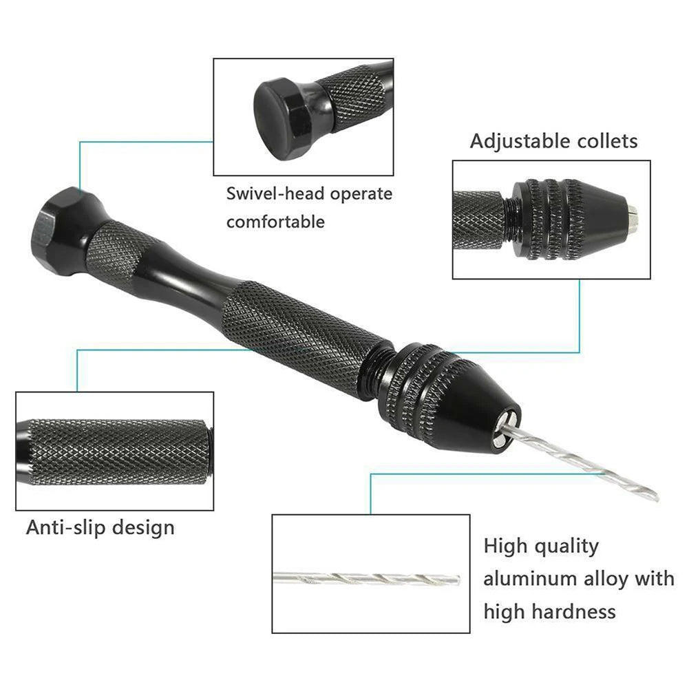 36Pcs Micro Hand Drill Bits Set – Mini Twist Drill Bits for PCB, Jewelry, Wood Craft & DIY Rotary Tool Accessories