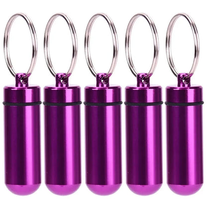 Portable Mini Travel Pill Box – Waterproof Medicine Capsule Container with Keychain for First Aid & Daily Use
