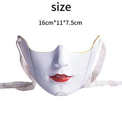 Cyberpunk Mechanical Half Face Mask — Technological Wings Mask for Men & Women, Halloween, Carnival, Dress-Up Props