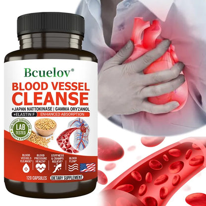 Vascular Cleanser Capsules – Purify Blood, Lower Cholesterol & Support Cardiovascular Health, 120 Count