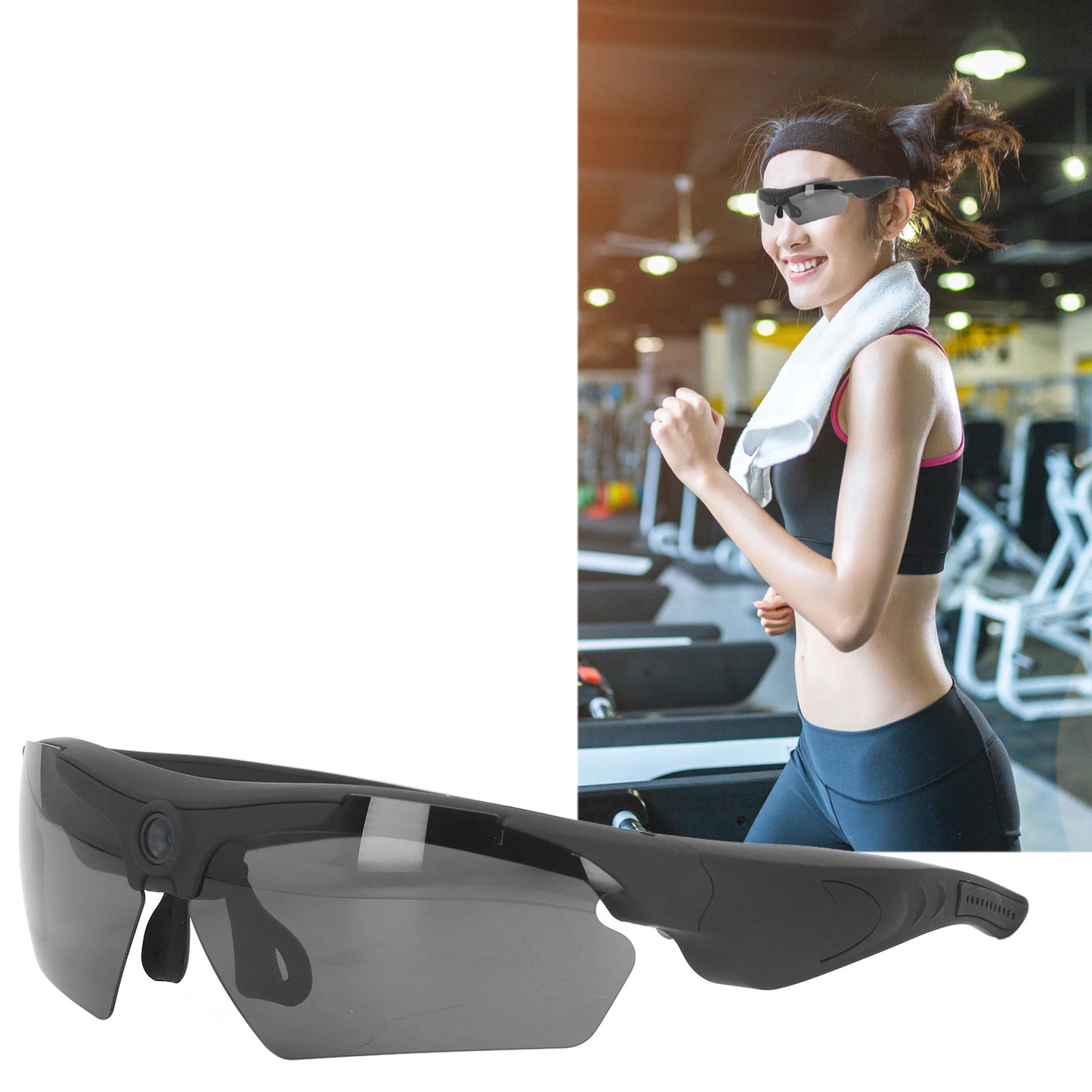 1080P HD Camera Glasses Sunglasses — Video Recording Glasses for Cycling, Driving, Hiking, Fishing & Hunting