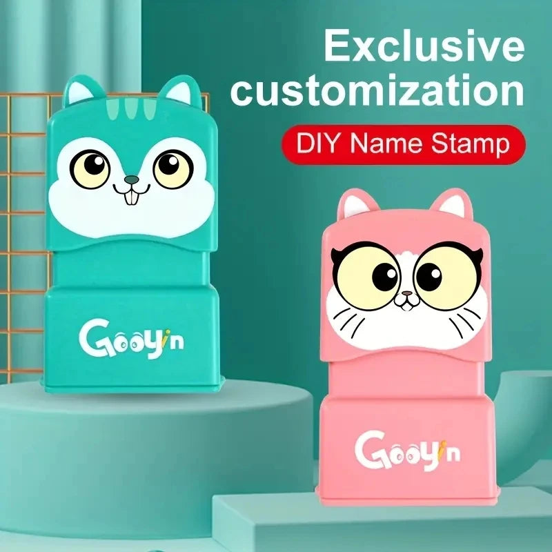 Custom Name Stamp for Kids - Waterproof Washable Personal Label Stamp for Clothes, Socks, School Items & Daily Essentials