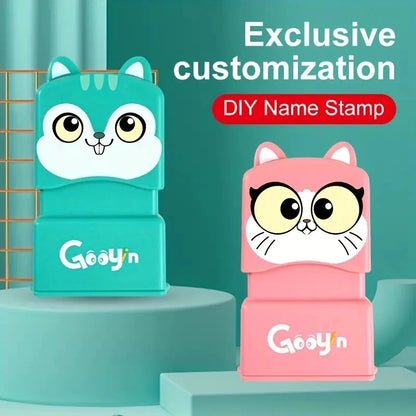 Custom Name Stamp for Kids - Waterproof Washable Personal Label Stamp for Clothes, Socks, School Items & Daily Essentials