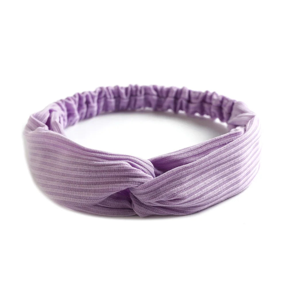 Women Cross Top Knot Headband – Elastic Soft Solid Color Hair Bands, Twisted Knotted Headwrap, Hair Accessories for Girls