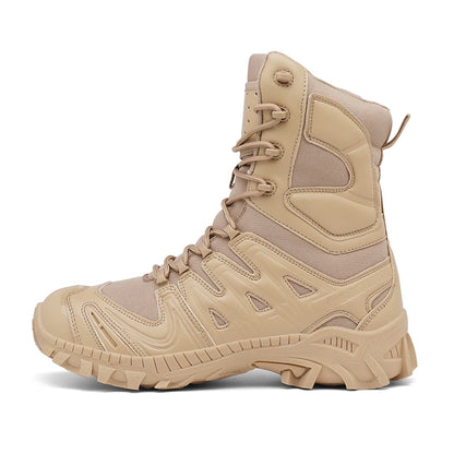 Special Forces Desert Combat Boots - Men's Tall Wear-Resistant Tactical, Waterproof Training & Outdoor Mountaineering Sports Boots