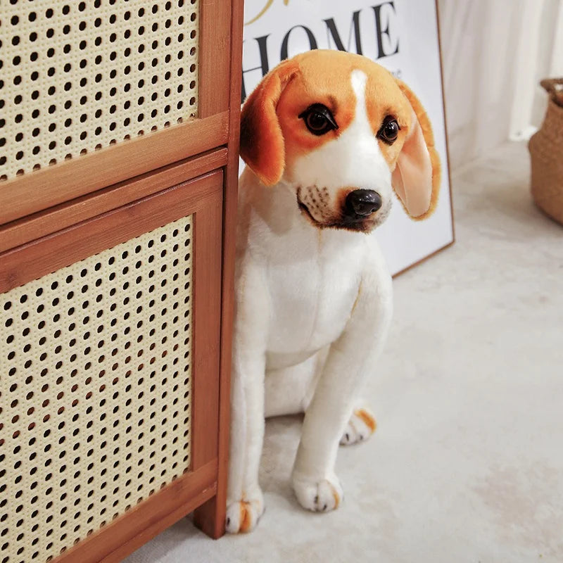 45-65cm Realistic Beagle Plush Toy - Stuffed Dog Doll, Gift, Home Decor & Pet Store Mascot