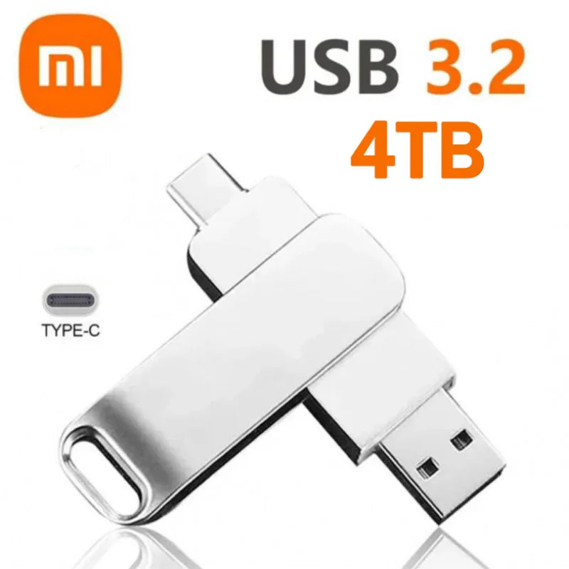 Xiaomi 16TB USB 3.2 Flash Drive — Super High-Speed Metal U Disk, Waterproof Type-C SSD Pen Drive