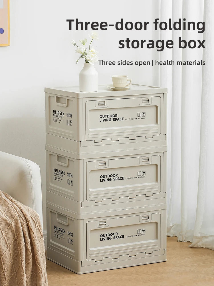 Foldable Household Storage Box: Organize Clothes, Quilts, Toys, and More - Stylish Living Room Storage Basket