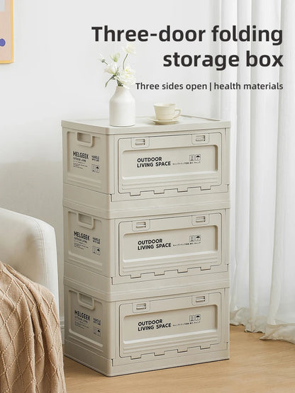 Foldable Household Storage Box: Organize Clothes, Quilts, Toys, and More - Stylish Living Room Storage Basket