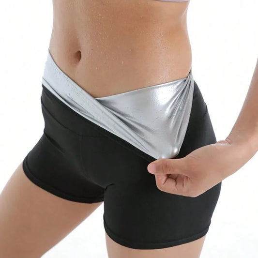Women’s Sauna Sweat Pants – Thermal Fat Burning Leggings Waist Slimming Body Shaper Fitness Stretch Control Shorts
