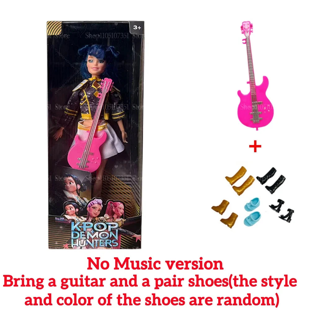 K-Pop Demon Hunters Humanoid Dolls — Mira, Rumi & Zoey (Music & No-Music) | Articulated Christmas Gift Box