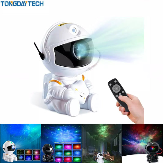 Galaxy Star Projector LED Night Light: Astronaut Lamp for Bedroom Decoration - Home Decorative Children's Gift, Starry Sky Projection
