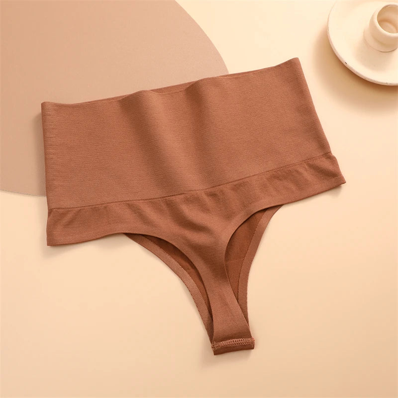 FINETOO High Waist Butt Lifter Thong Panties – Sexy Tummy Control, Belly Shaping Cincher, Slimming Shapewear for Women