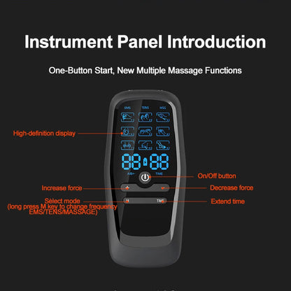 EMS Muscle Electrostimulator Tens Unit: Low Frequency Pulse Body Relaxing Massage - Digital Physiotherapy for Pain Relief