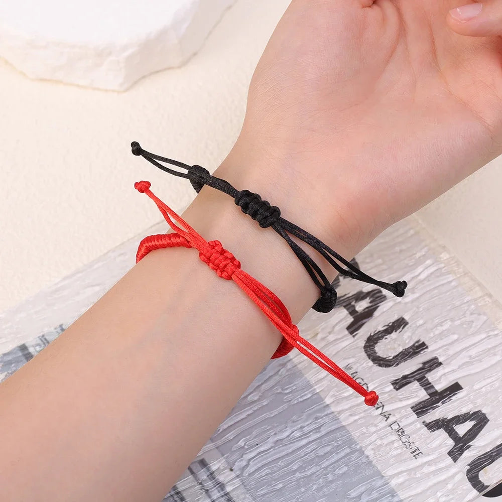 2/10PCS Lucky Red Rope Evil Eye Bracelets – Handmade Protective Wristbands for Men & Women