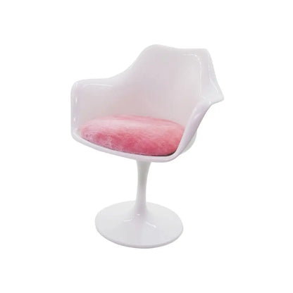 1/6 Scale Doll Round Legged Chair – Miniature Rotating Leisure Chair for Dollhouse & Photo Props