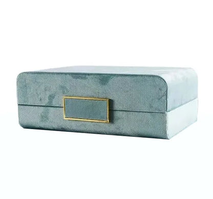 Luxury Wooden Jewelry Box - Double Leather Finish Multi-Functional Jewelry Organizer & Storage Case