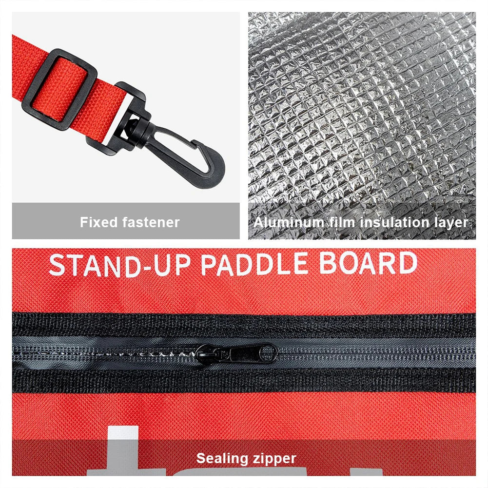 KOETSU Adjustable Paddle Board Storage Bag — Sealed Zipper Deck Cooler & Food Storage for SUP