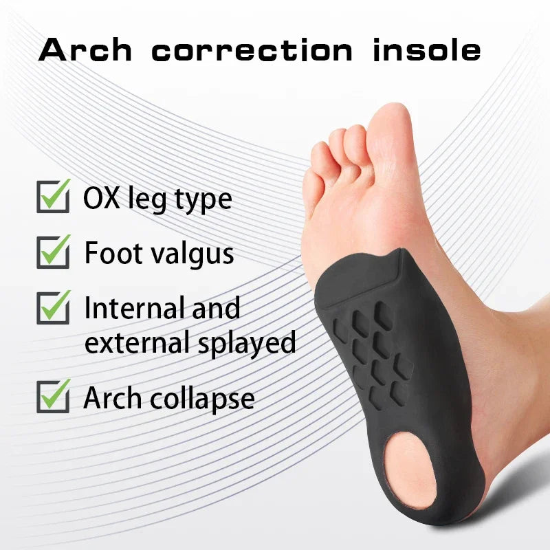 Orthopedic Arch Support Insoles – Orthotic Flat Foot Care Shoe Inserts for Pain Relief, Comfort Cushion Heel & Foot Support Unisex Insoles