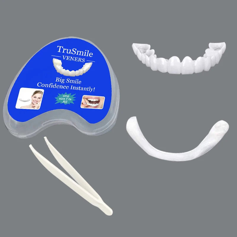 Veneer Snap-on Teeth Kit – Fake Temporary Tooth Whitening Replacement, Dental Fix for Men & Women