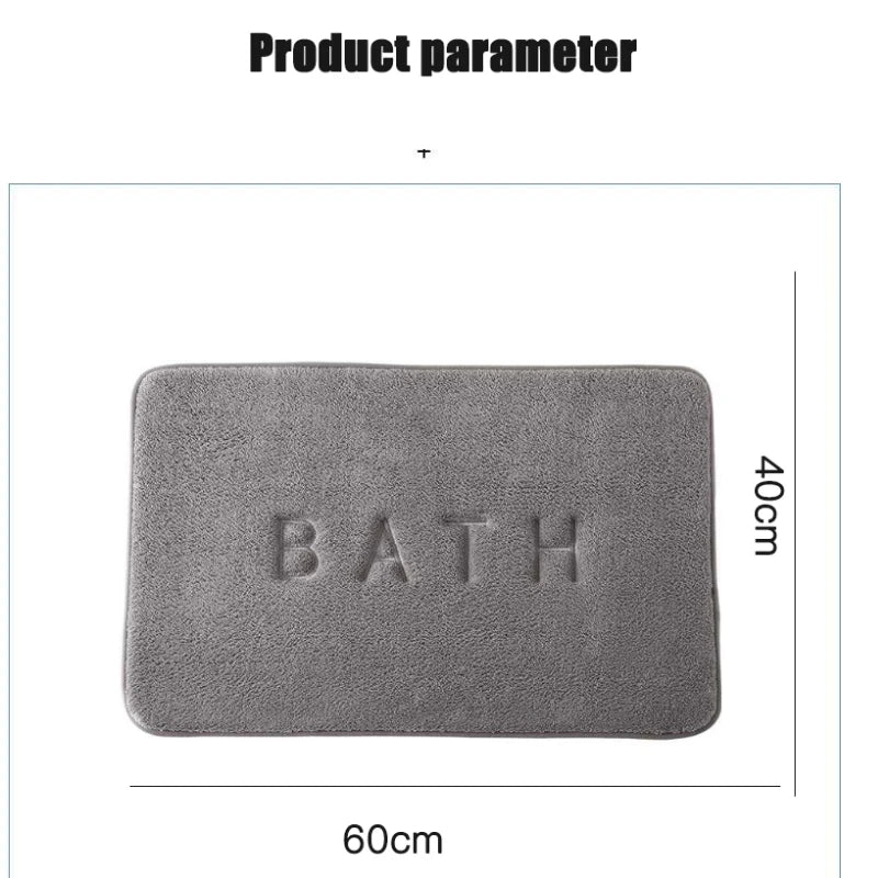Anti-Slip Faux Cashmere Memory Foam Carpet – Super Absorbent Coral Fleece Floor Mat for Kitchen, Living Room & Bathroom