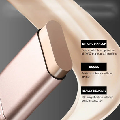 Clear & Moisturizing Double-Ended Foundation — Lightweight Hydrating Makeup with Natural Glow, Built-In Brush, Radiance & Waterproof Formula