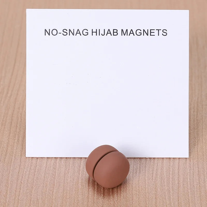 WLP Magnetic Hijab Clips - Solid Color Round Strong Magnet Pins for Silk Scarves Shawls Turban Accessories