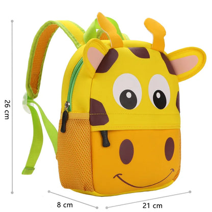 3D Cartoon Animal Kids Backpack | School Bag for Girls & Boys, Kindergarten Toddler Backpack Ages 2-5