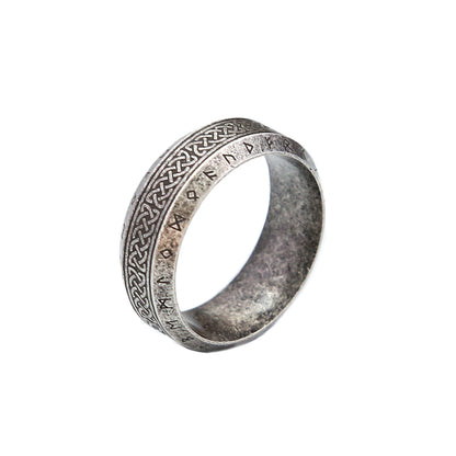 Fashion Vintage Viking Rune Ring – Stainless Steel Nordic Celtic Knot Amulet for Men & Women, Couple Jewelry