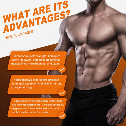 Abdominal Muscle Firming Cream - Warming Massage Cream for Belly Care, Muscle Sculpting & Fitness Routines