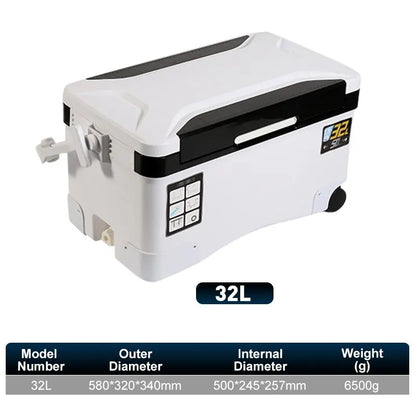 Fishing Cooler Box - Portable Insulated Fish Storage & Tackle Gear Box with Air Holes