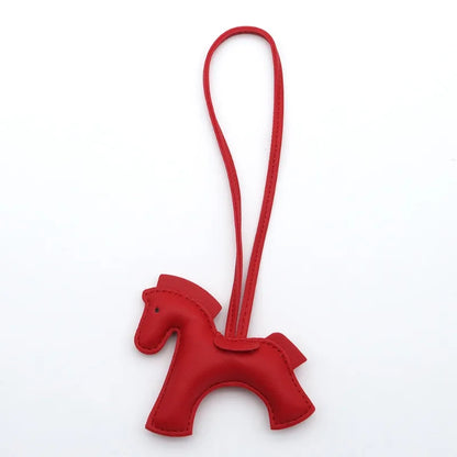 Fashion Horse Keychain - PU Leather Horse Charm for Car Keys, Handbags & Gifts
