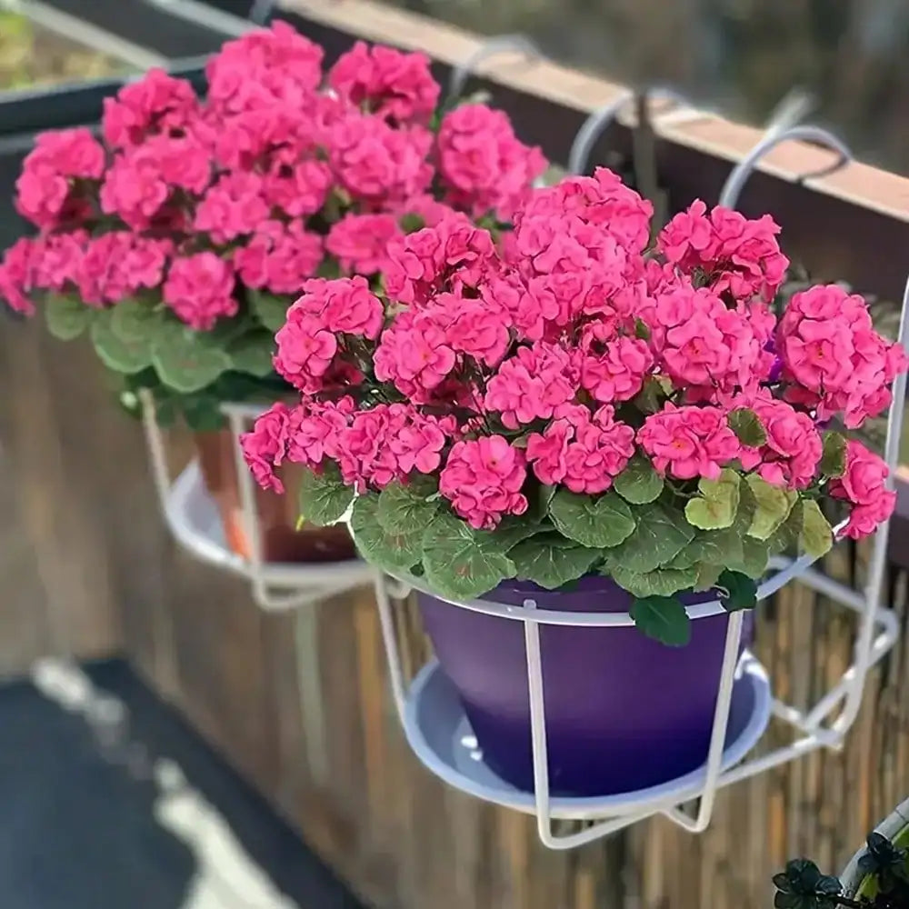 Bright Red Artificial Flowers – UV-Resistant Decor for Indoor & Outdoor Use, Garden, Porch, Window & Vase Centerpieces (1/2/4 Pack)