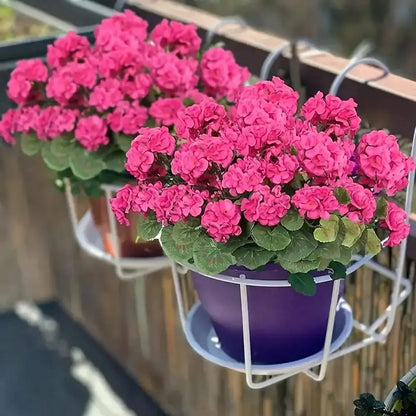 Bright Red Artificial Flowers – UV-Resistant Decor for Indoor & Outdoor Use, Garden, Porch, Window & Vase Centerpieces (1/2/4 Pack)