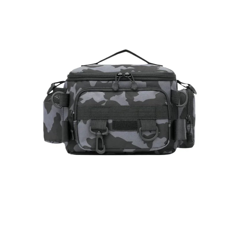 Portable Fishing Tackle Shoulder Bag – Storage Bag with Rod Holder for Outdoor Sports & Fly Fishing