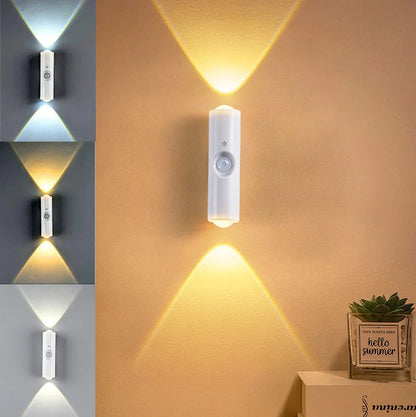 Smart RGB Gradient Night Light - Magnetic Motion Sensor Rechargeable Wall Lamp for Bedroom, Bathroom & Closet