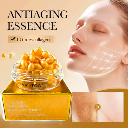 Collagen Retinol Firming Capsule Serum - Hydrating Face & Eye Essence for Nourished, Smooth-Looking Skin